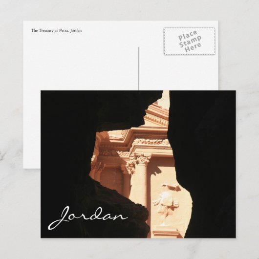 schatkistglimp jordanië briefkaart (Voorkant / Achterkant)