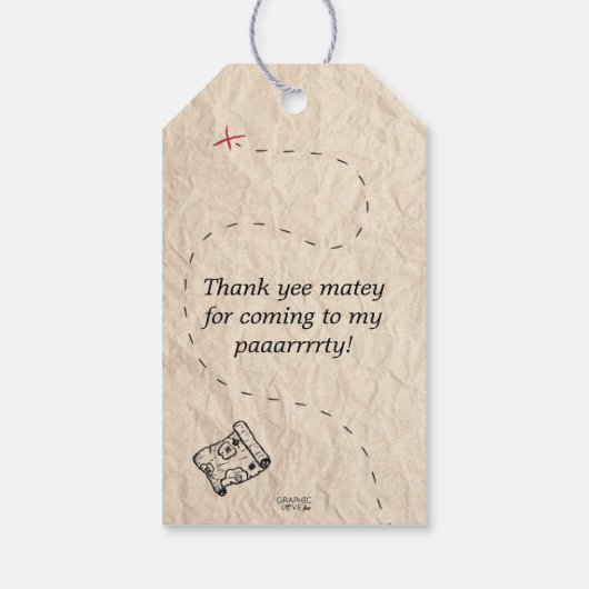  schatkistkaart - Hartelijk dank Cadeaulabel (Achterkant)