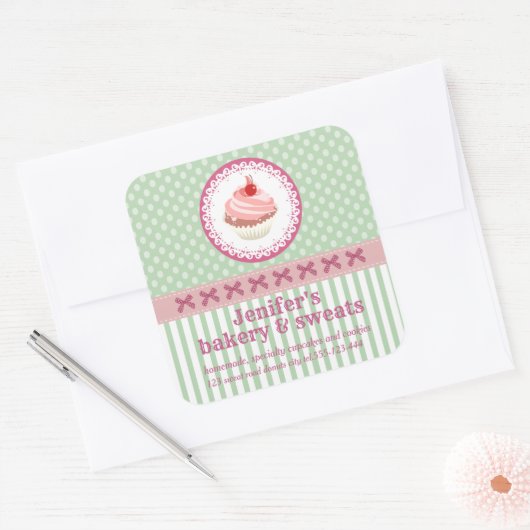  schatkistkoekjes bakkerijpootikels vierkante sticker (Envelop)