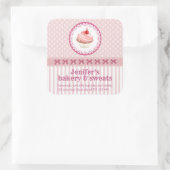  schatkistkoekjes bakkerijpootikels vierkante sticker (Tas)