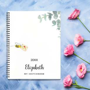 Schatkookboek bijeneucalyptusmonogram notitieboek