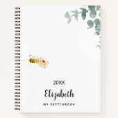 Schatkookboek bijeneucalyptusmonogram notitieboek (Voorkant)