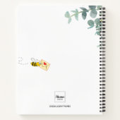 Schatkookboek bijeneucalyptusmonogram notitieboek (Achterkant)