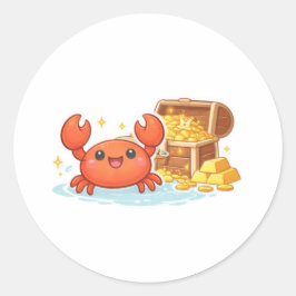 Schatkrab Ronde Sticker