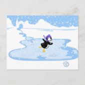 Schatpinguïn kerstmis feestdagenkaart (Voorkant)