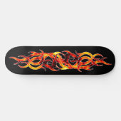Schatplank "Flame On" Persoonlijk Skateboard (Horizontaal)