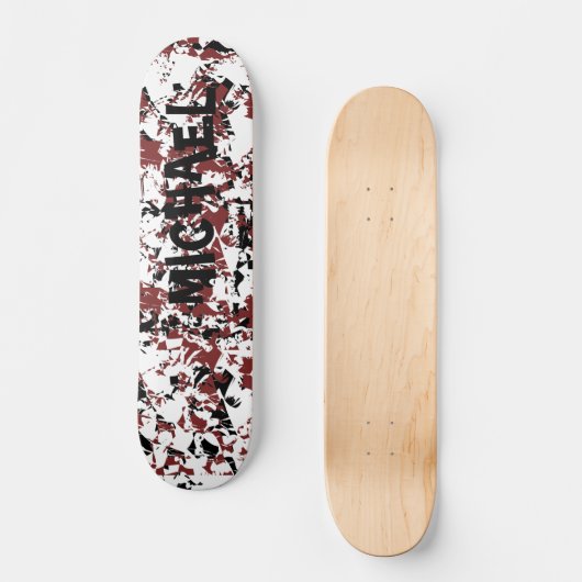 Schatplank van Grunge Splatter Persoonlijk Skateboard (Voorkant)