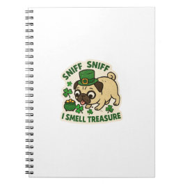 Schatruikende Pug St.Patrick's Day Notitieboek