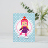 Schatser met klonen - wintersport briefkaart (Staand voorkant)