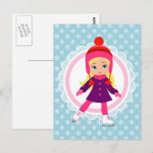 Schatser met klonen - wintersport briefkaart (Voorkant / Achterkant)