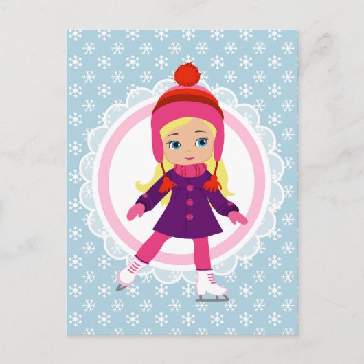 Schatser met klonen - wintersport briefkaart (Voorkant)