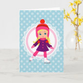 Schatser met klonen - wintersport kaart (Gele Bloem)