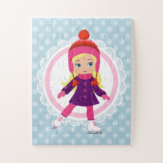 Schatser met klonen - wintersport legpuzzel (Verticaal)