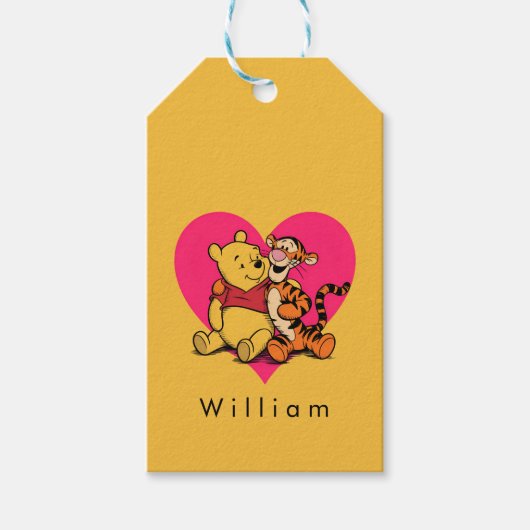 Schatte Winnie de Poeh & Tigger Cadeaulabel (Voorkant)