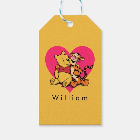 Schatte Winnie de Poeh & Tigger Cadeaulabel (Voorkant)