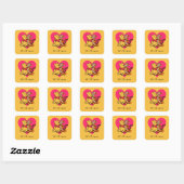 Schatte Winnie de Poeh & Tigger Vierkante Sticker (Vel)