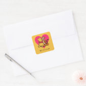 Schatte Winnie de Poeh & Tigger Vierkante Sticker (Envelop)