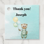 schatteboog groene achtergrond bedankjes labels (Voorkant)