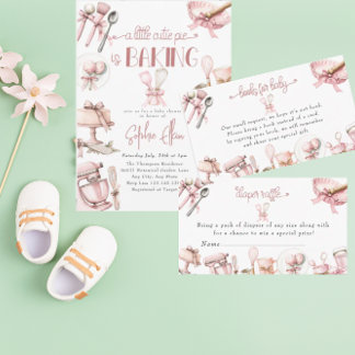 schattebout | Waterverf Roze Meisje Baby shower Kaart