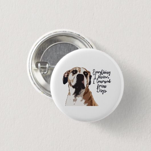 schattebruine hondenknop ronde button 3,2 cm (Voorkant /achterkant)