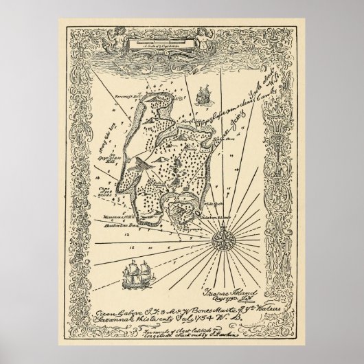 schatteiland Pirate Map (1915) Poster (Voorkant)