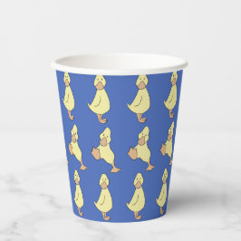Schattelijk Geel Eendje Blauwe Baby Shower Papieren Bekers
