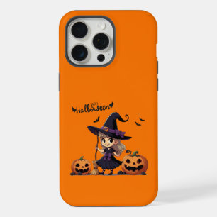 Schattelijke anime halloweenheks iPhone 15 pro max case