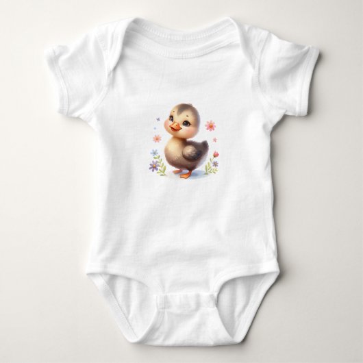 Schattelijke Babygans met Bloemen Romper (Voorkant)