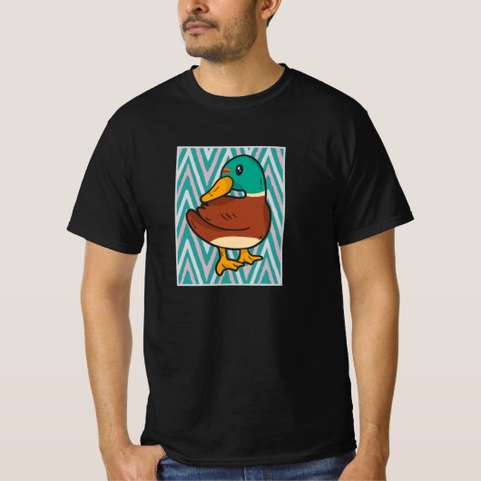Schattelijke eend t-shirt (Voorkant)