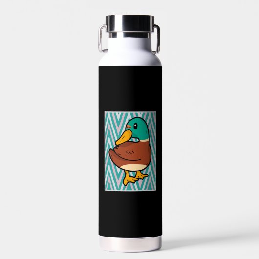 Schattelijke eend waterfles (Voorkant)