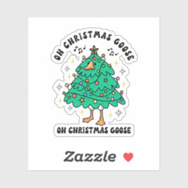 Schattelijke en grappige Kerstgans Sticker