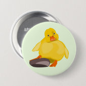 Schattelijke Gele Eend Ronde Button 7,6 Cm (Voorkant /achterkant)