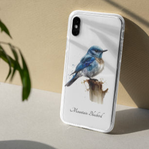 Schattelijke Kleine Berg Blauwe Vogel, op maat gem Case-Mate iPhone Case