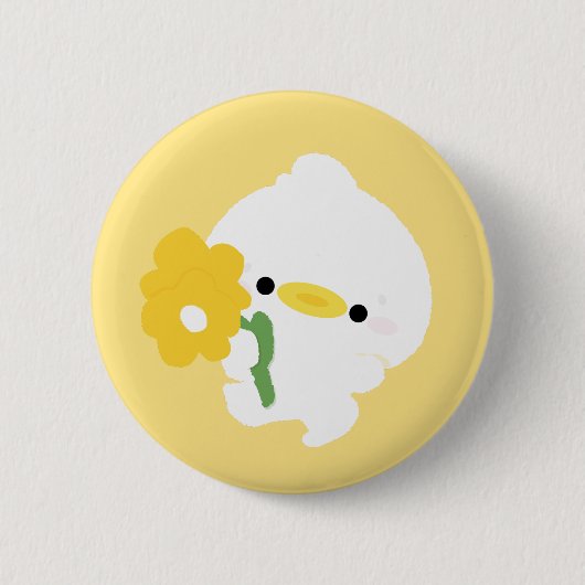 Schattelijke Romantische Eend Ronde Button 5,7 Cm (Voorkant)