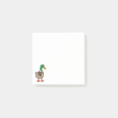 Schattelijke tekenfilm-wilde eend met stropdas post-it® notes (Voorkant)