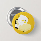 Schattelijke Vermoeide Eend Ronde Button 5,7 Cm (Voorkant /achterkant)