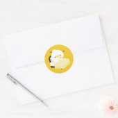 Schattelijke Vermoeide Eend Ronde Sticker (Envelop)