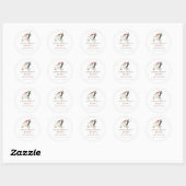 Schatteluke Feestelijke Ooievaar Ronde Sticker (Vel)