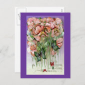 Schatten en Vlinders Vintage Pasen Feestdagenkaart (Voorkant / Achterkant)