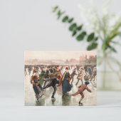 Schatten op de  afbeelding van de ijsgang briefkaart (Staand voorkant)