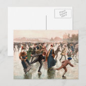 Schatten op de  afbeelding van de ijsgang briefkaart (Voorkant / Achterkant)