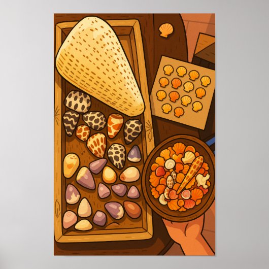 Schatten op tafel poster (Voorkant)