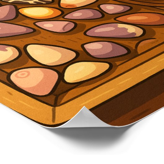 Schatten op tafel poster (Hoek)