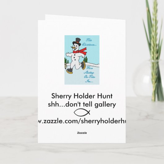 Schatten op Thin Ice Feestdagen Kaart (Achterkant)