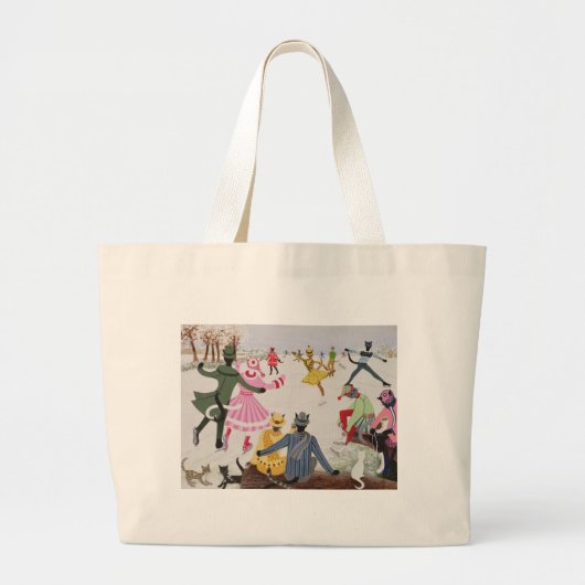 Schatten op Thin Ice Grote Tote Bag (Voorkant)