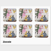 Schatten op Thin Ice Vierkante Sticker (Vel)