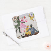 Schatten op Thin Ice Vierkante Sticker (Envelop)