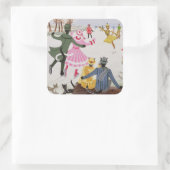 Schatten op Thin Ice Vierkante Sticker (Tas)