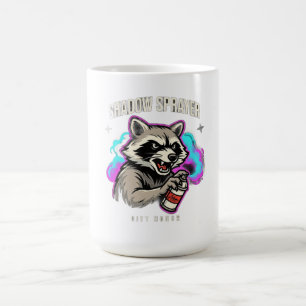 Schatten Spuitende Wasbeer Lange Mouwen Koffiemok