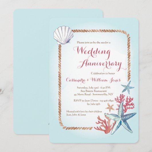 Schatten uit de Zee Uitnodiging (Voorkant / Achterkant)